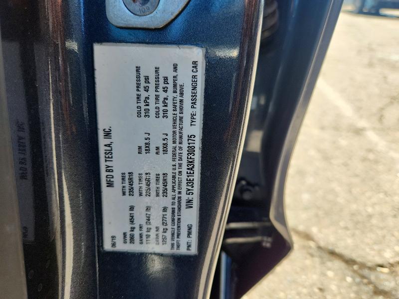 Aukcja sprzedaży 2019 Tesla Model 3, vin: 5YJ3E1EA3KF308175, numer aukcji: 60226876