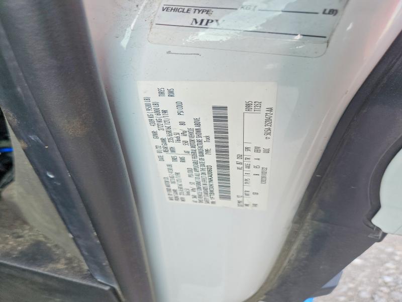 2022 Ford Transit მანქანა იყიდება აუქციონზე, vin: 1FTBW3XK1NKA00603, აუქციონის ნომერი: 58707746
