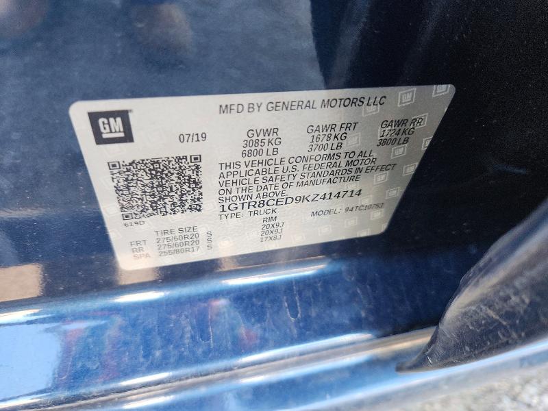 Aukcja sprzedaży 2019 Gmc Sierra, vin: 1GTR8CED9KZ414714, numer aukcji: 61922366