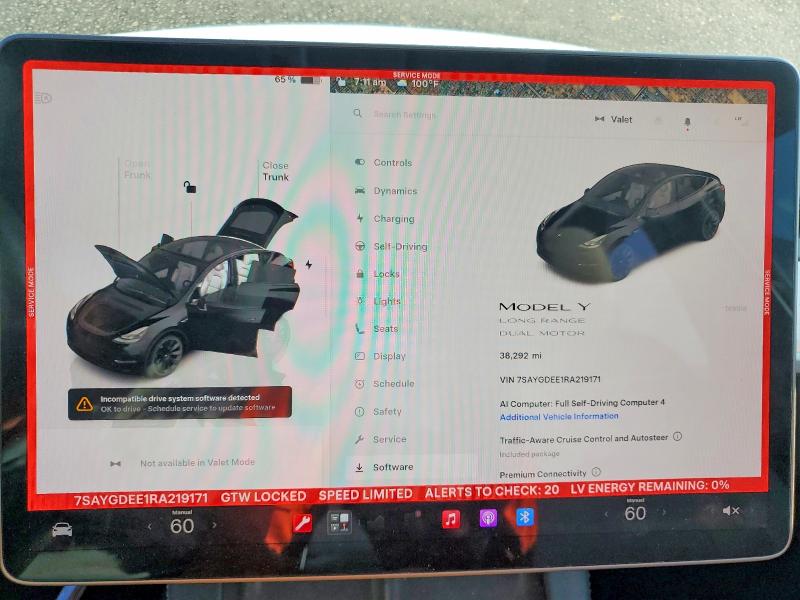Продаж на аукціоні авто 2024 Tesla Model Y, vin: 7SAYGDEE1RA219171, номер лоту: 62256536