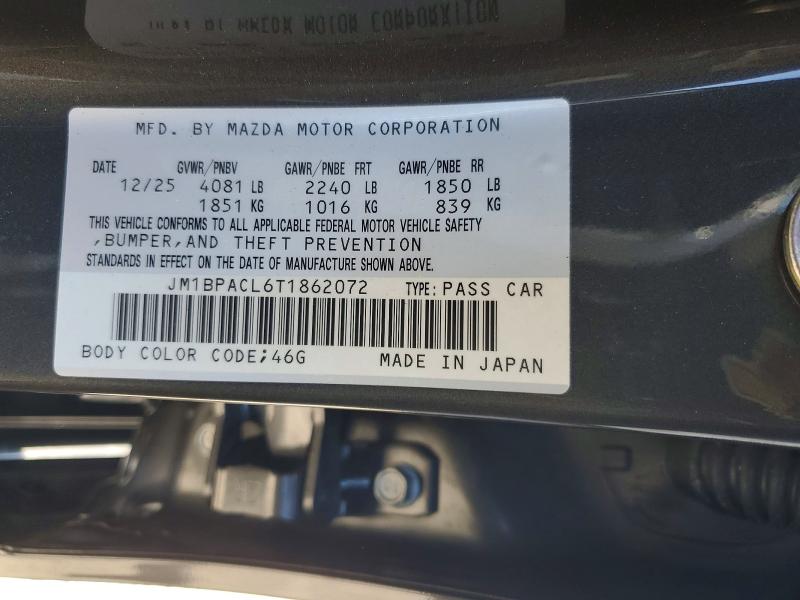 2026 Mazda 3 მანქანა იყიდება აუქციონზე, vin: JM1BPACL6T1862072, აუქციონის ნომერი: 60810376