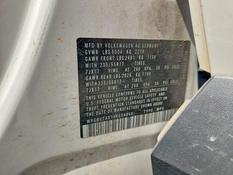 Продаж на аукціоні авто 2017 Volkswagen Tiguan, vin: WVGBV7AX1HK054840, номер лоту: 61886796
