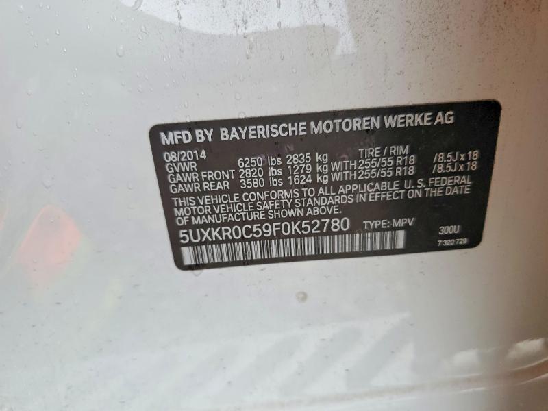 Aukcja sprzedaży 2015 Bmw X5, vin: 5UXKR0C59F0K52780, numer aukcji: 59654916