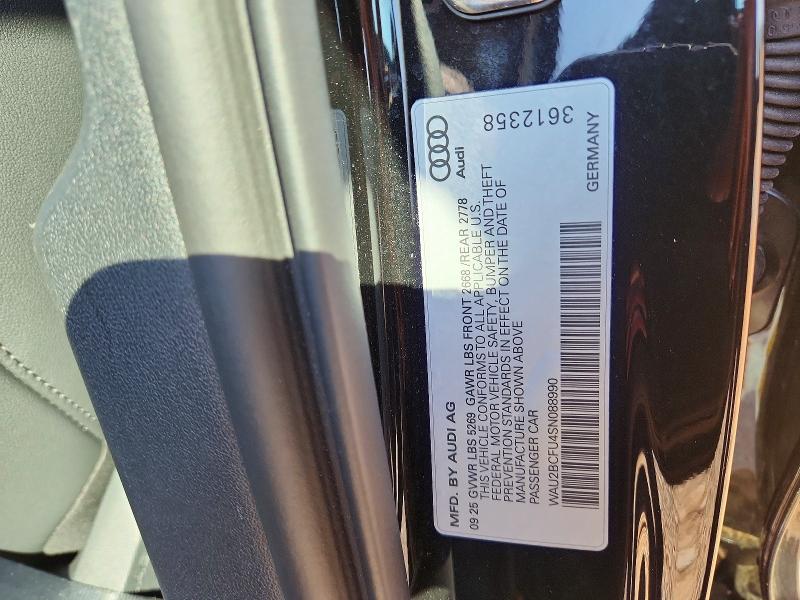 Продаж на аукціоні авто 2025 Audi A5, vin: WAU2BCFU4SN088990, номер лоту: 54583346
