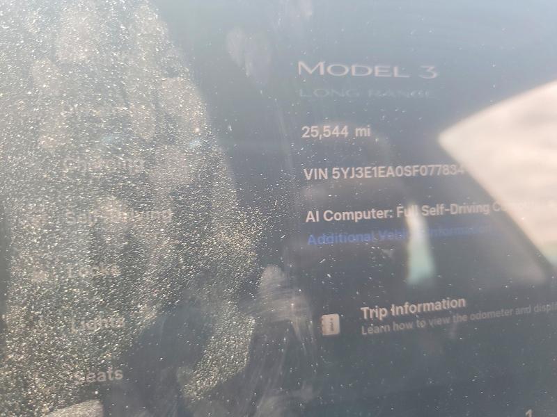 61446086 :رقم المزاد ، 5YJ3E1EA0SF077834 vin ، 2025 Tesla Model 3 مزاد بيع
