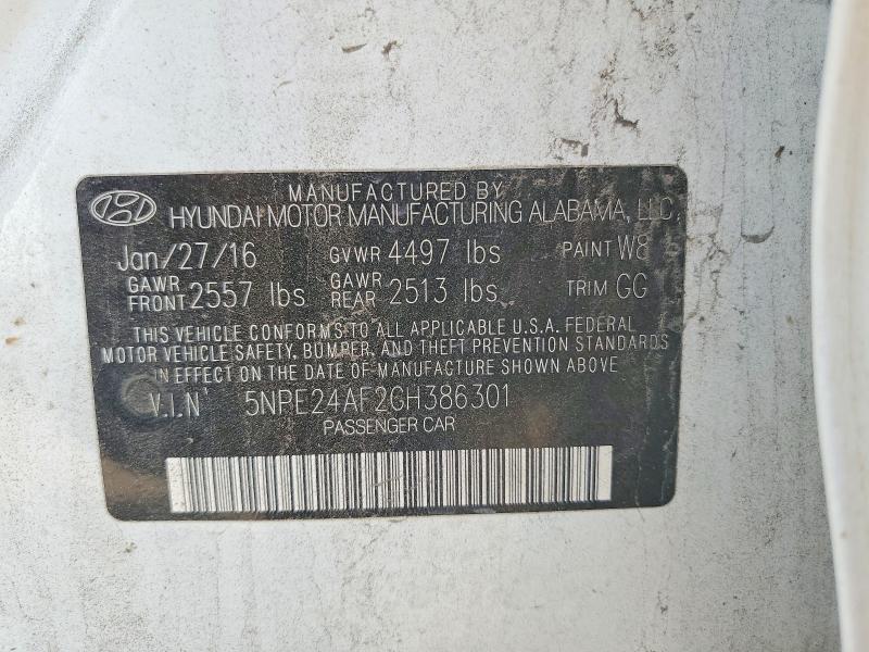 Aukcja sprzedaży 2016 Hyundai Sonata, vin: 5NPE24AF2GH386301, numer aukcji: 60432816