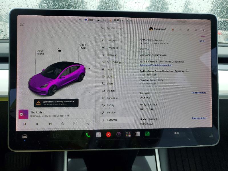 60863036 :رقم المزاد ، 5YJ3E1EA0LF740885 vin ، 2020 Tesla Model 3 مزاد بيع