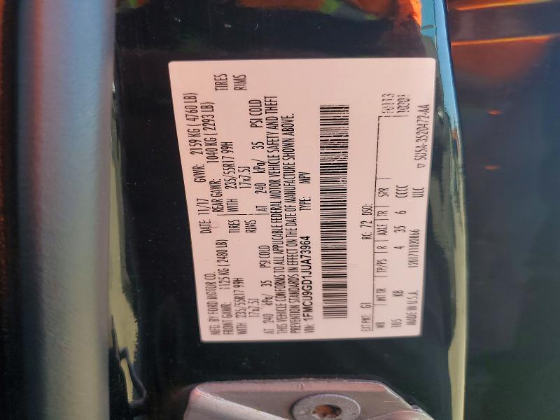 2018 Ford Escape მანქანა იყიდება აუქციონზე, vin: 1FMCU9GD1JUA73964, აუქციონის ნომერი: 62080096