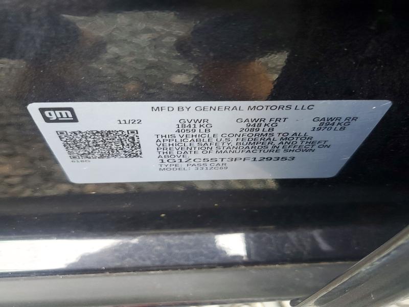 Продаж на аукціоні авто 2023 Chevrolet Malibu, vin: 1G1ZC5ST3PF129353, номер лоту: 61663576