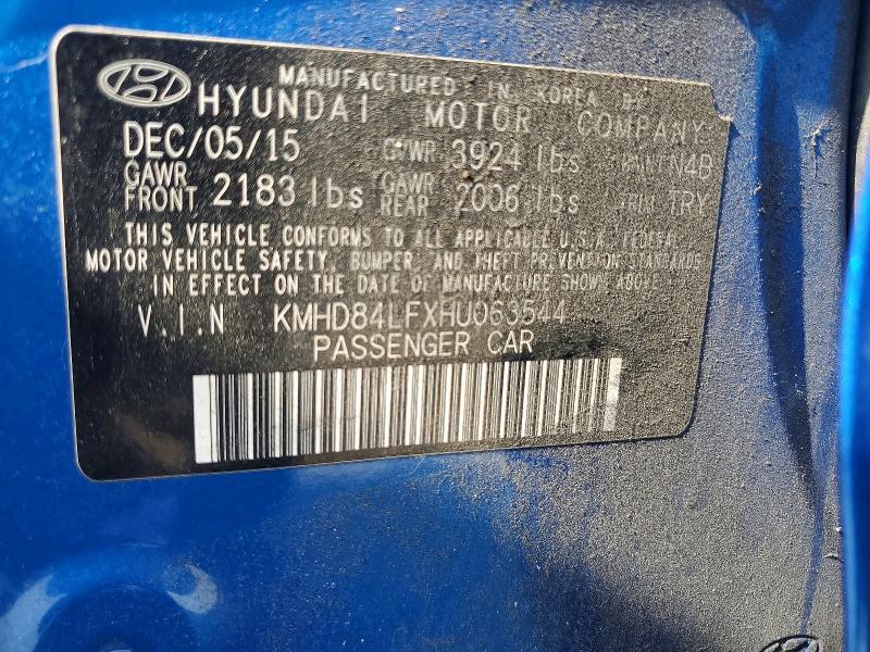 Продаж на аукціоні авто 2017 Hyundai Elantra, vin: KMHD84LFXHU063544, номер лоту: 59319066