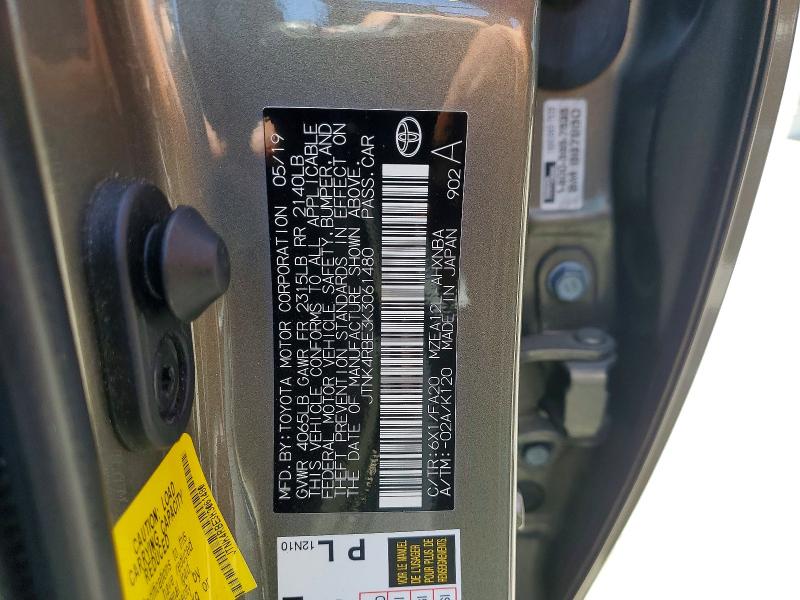 Продажа на аукционе авто 2019 Toyota Corolla Hatchback, vin: JTNK4RBE3K3061480, номер лота: 59826866