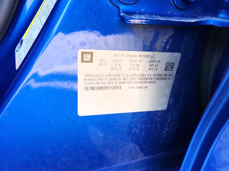 Продаж на аукціоні авто 2017 Chevrolet Cruze, vin: 1G1BE5SM2H7125813, номер лоту: 63177536