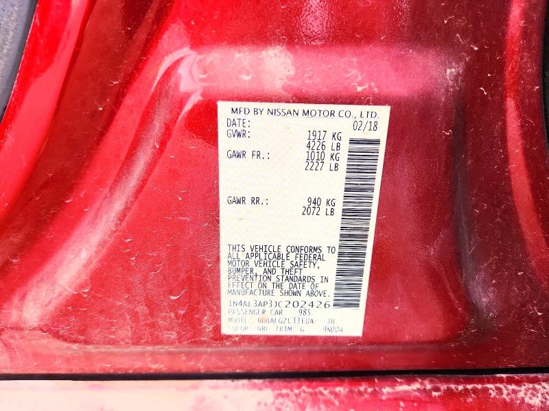 62059946 :رقم المزاد ، 1N4AL3AP3JC202426 vin ، 2018 Nissan Altima مزاد بيع