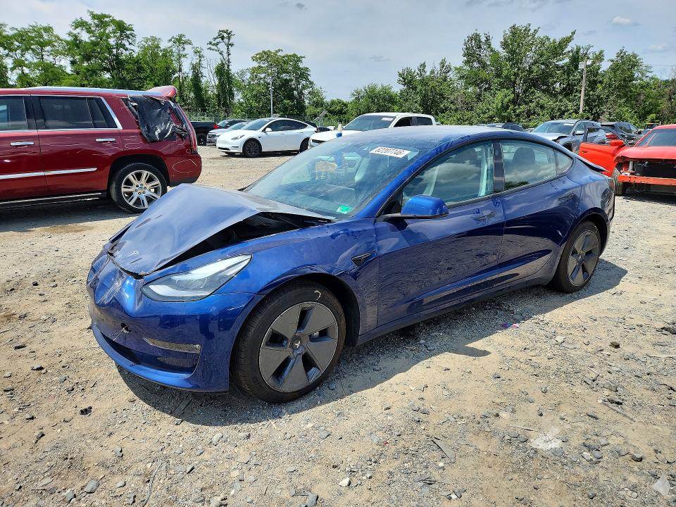 62207746 :رقم المزاد ، 5YJ3E1EB2MF049593 vin ، 2021 Tesla Model 3 مزاد بيع