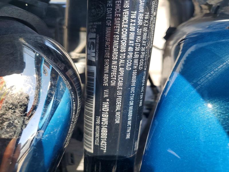 61194656 :رقم المزاد ، 1HD1BW514BB014377 vin ، 2011 Harley-davidson Flstc مزاد بيع