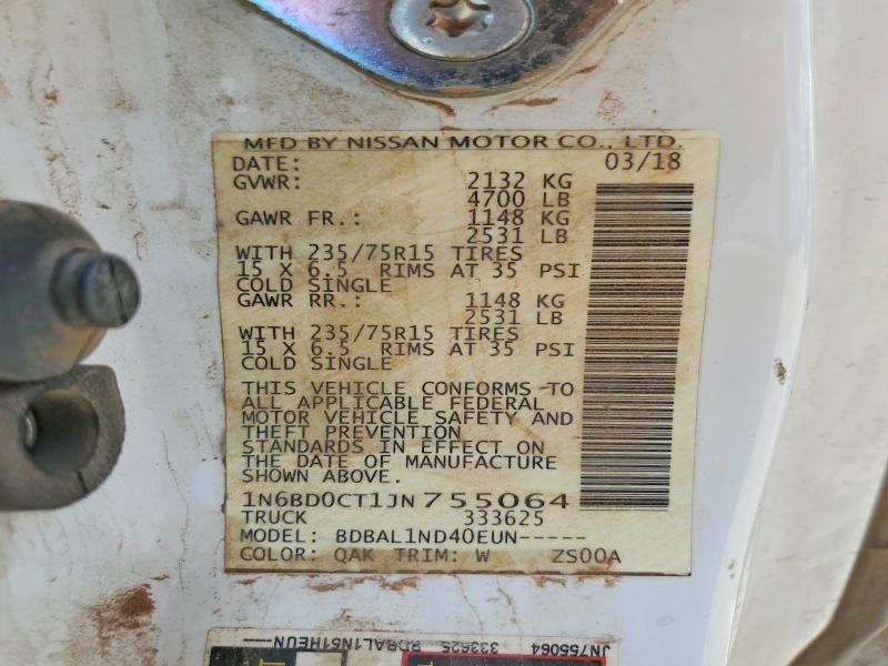 Aukcja sprzedaży 2018 Nissan Frontier, vin: 1N6BD0CT1JN755064, numer aukcji: 59689186