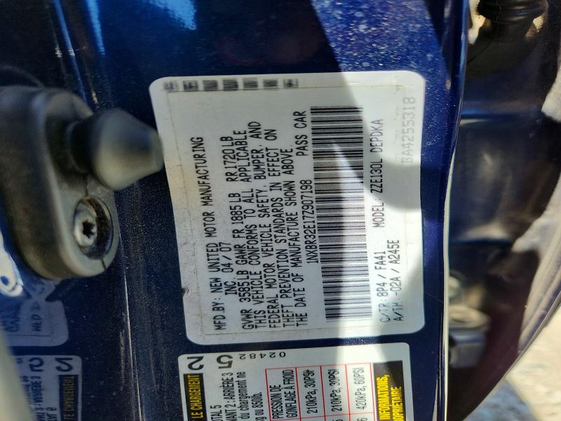 Продажа на аукционе авто 2007 Toyota Corolla, vin: 1NXBR32E17Z907198, номер лота: 59671366
