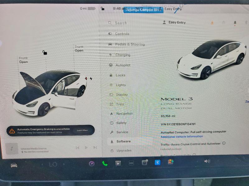 Aukcja sprzedaży 2022 Tesla Model 3, vin: 5YJ3E1EB0NF134191, numer aukcji: 63210416