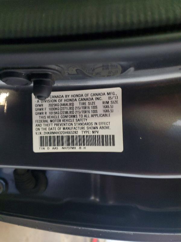 Продажа на аукционе авто 2013 Honda Cr-v, vin: 2HKRM4H32DH665282, номер лота: 60171456