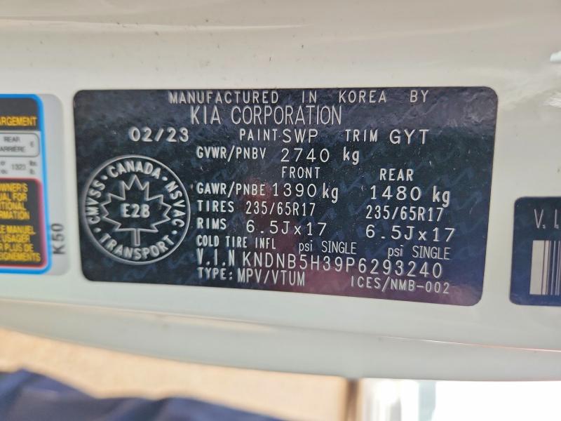 Aukcja sprzedaży 2023 Kia Carnival, vin: KNDNB5H39P6293240, numer aukcji: 60490096