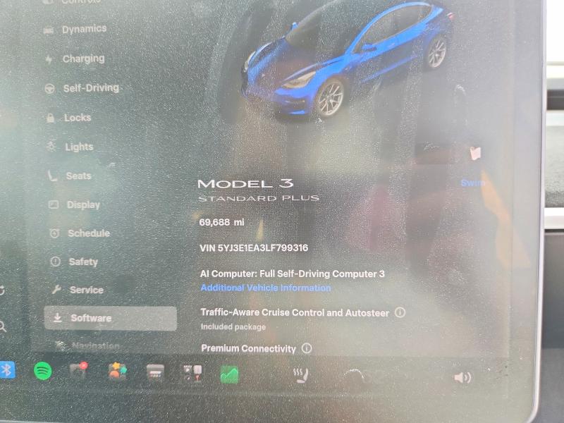 2020 Tesla Model 3 მანქანა იყიდება აუქციონზე, vin: 5YJ3E1EA3LF799316, აუქციონის ნომერი: 62270316