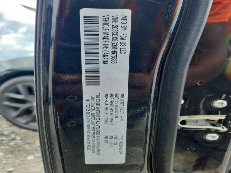 Aukcja sprzedaży 2021 Dodge Charger, vin: 2C3CDXBG3MH675335, numer aukcji: 61524336