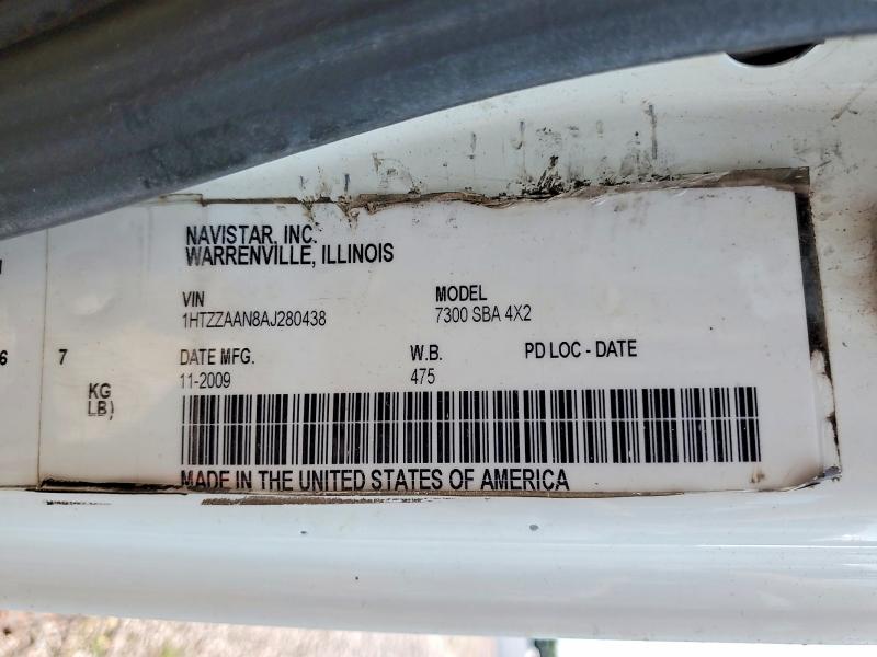 2010 Freightliner 108sd მანქანა იყიდება აუქციონზე, vin: 1HTZZAAN8AJ280438, აუქციონის ნომერი: 95586355