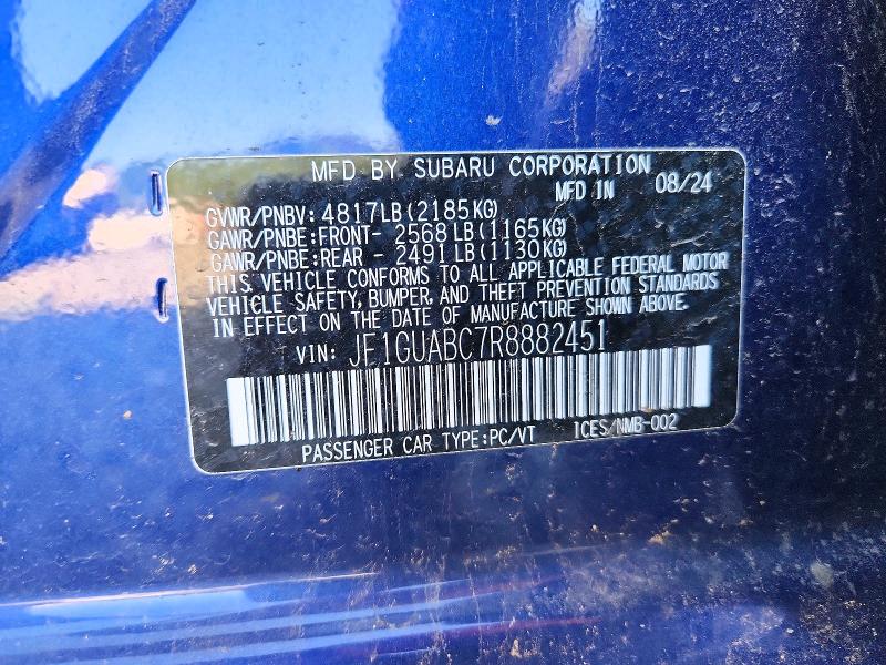 Продаж на аукціоні авто 2024 Subaru Impreza, vin: JF1GUABC7R8882451, номер лоту: 61860166