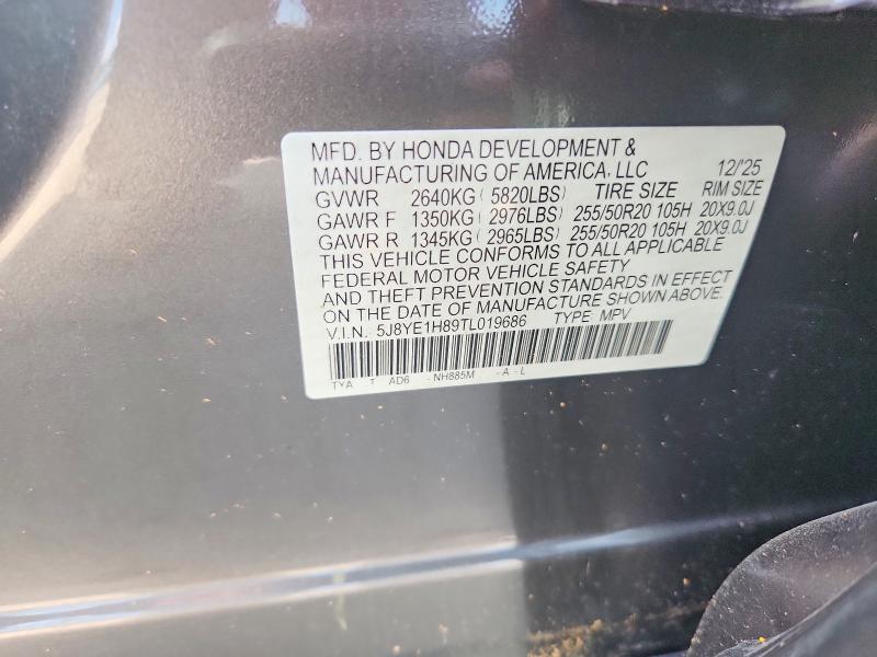 Продаж на аукціоні авто 2026 Acura Mdx, vin: 5J8YE1H89TL019686, номер лоту: 60660996