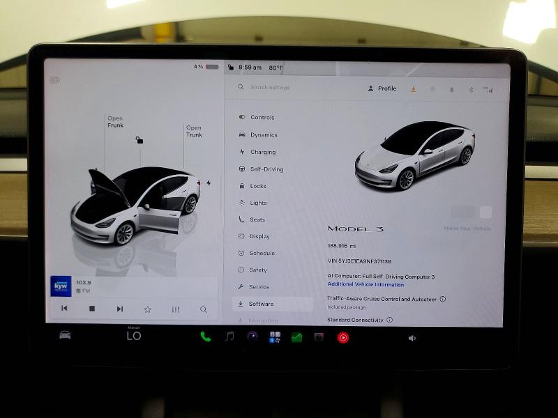 60405226 :رقم المزاد ، 5YJ3E1EA9NF371138 vin ، 2022 Tesla Model 3 مزاد بيع