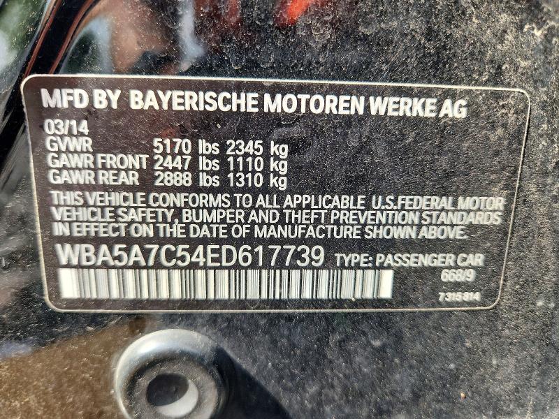Aukcja sprzedaży 2014 Bmw 528, vin: WBA5A7C54ED617739, numer aukcji: 60572326