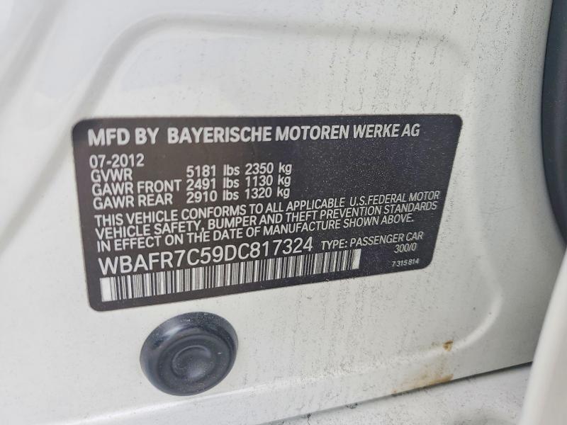 Aukcja sprzedaży 2013 Bmw 535, vin: WBAFR7C59DC817324, numer aukcji: 58582676