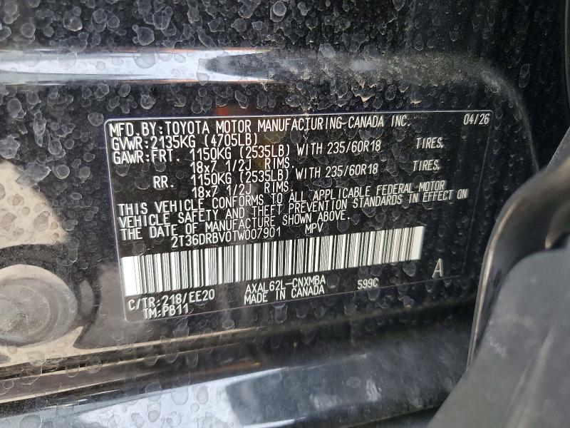 Aukcja sprzedaży 2026 Toyota Rav4, vin: 2T36DRBV0TW007901, numer aukcji: 59837146
