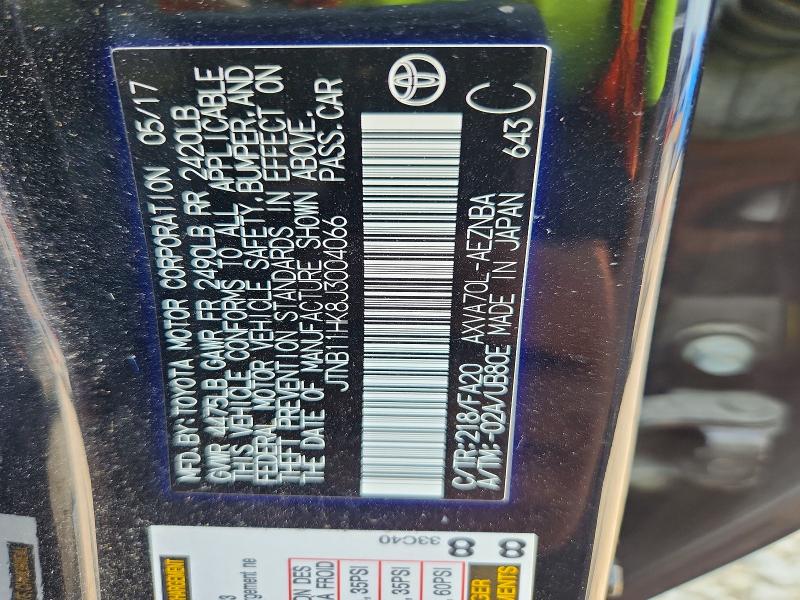 Продаж на аукціоні авто 2018 Toyota Camry, vin: JTNB11HK8J3004066, номер лоту: 61300196