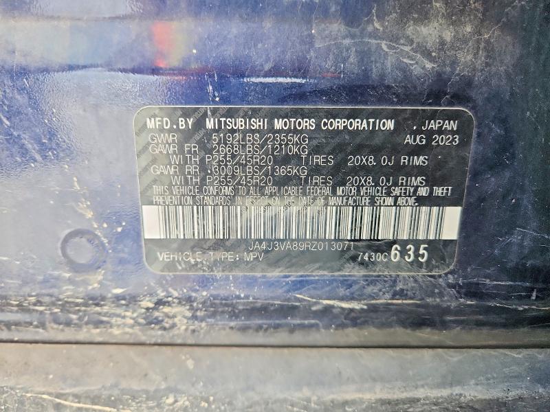 Продажа на аукционе авто 2024 Mitsubishi Outlander, vin: JA4J3VA89RZ013071, номер лота: 61610646