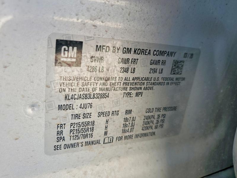 Продажа на аукционе авто 2020 Buick Encore, vin: KL4CJASB3LB328854, номер лота: 59947576