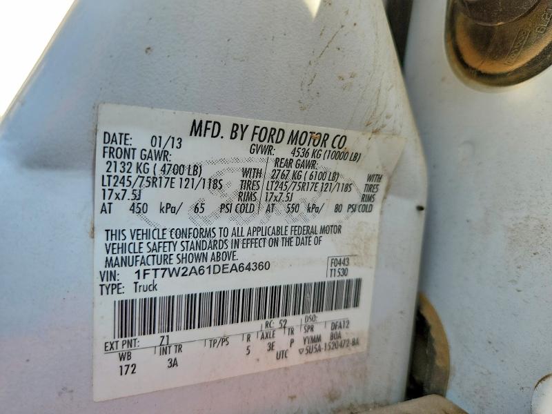 Продажа на аукционе авто 2013 Ford F250, vin: 1FT7W2A61DEA64360, номер лота: 62046916