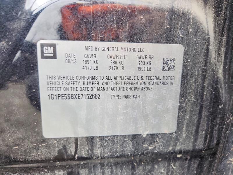 57609376 :رقم المزاد ، 1G1PE5SBXE7152662 vin ، 2014 Chevrolet Cruze مزاد بيع