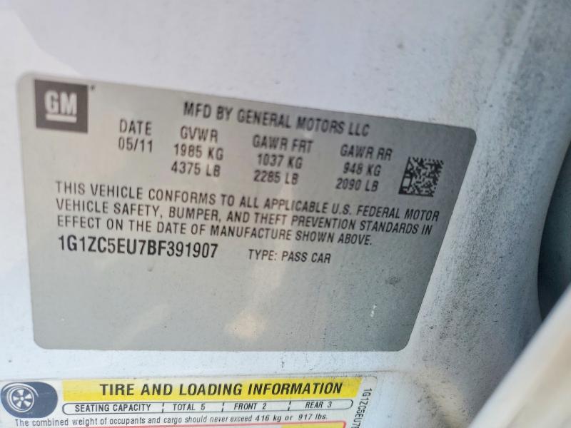 Продажа на аукционе авто 2011 Chevrolet Malibu, vin: 1G1ZC5EU7BF391907, номер лота: 60172006