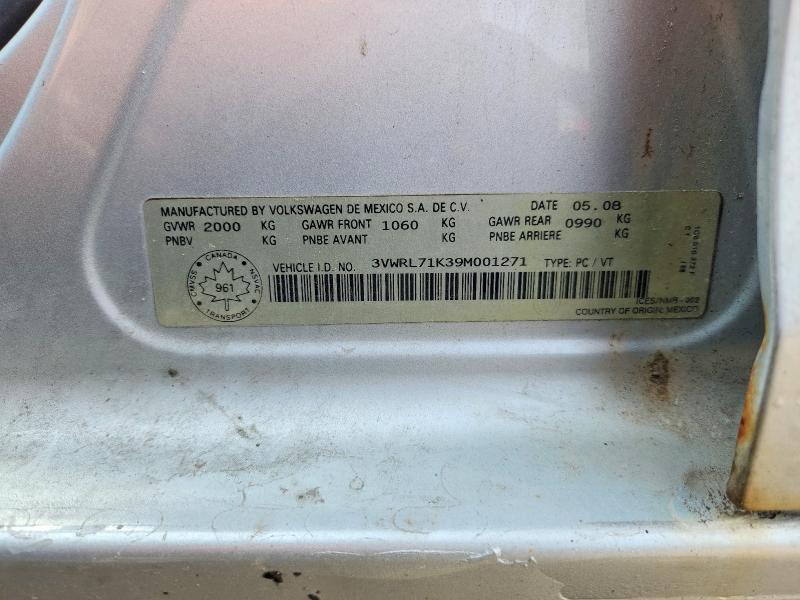 Продаж на аукціоні авто 2009 Volkswagen Jetta, vin: 3VWRL71K39M001271, номер лоту: 59300356