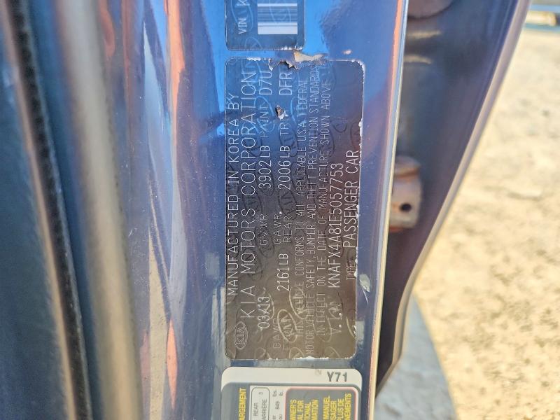 59135036 :رقم المزاد ، KNAFX4A81E5057753 vin ، 2014 Kia Forte مزاد بيع