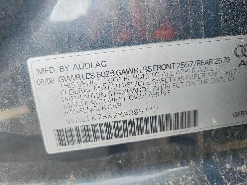 Aukcja sprzedaży 2009 Audi A4, vin: WAULK78K29A085112, numer aukcji: 58993496