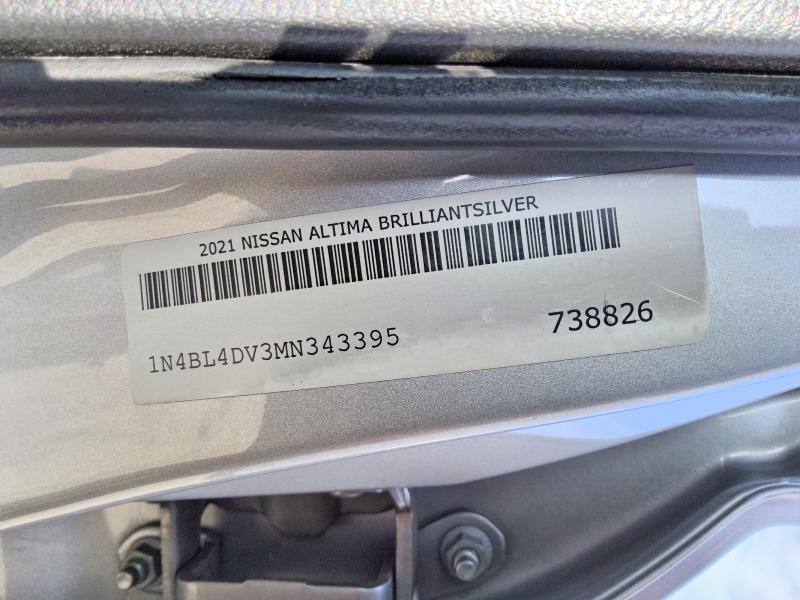 Продажа на аукционе авто 2021 Nissan Altima, vin: 1N4BL4DV3MN343395, номер лота: 60093406