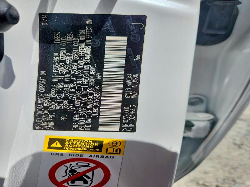 61808296 :رقم المزاد ، JTJBC1BA6E2458579 vin ، 2014 Lexus Rx مزاد بيع