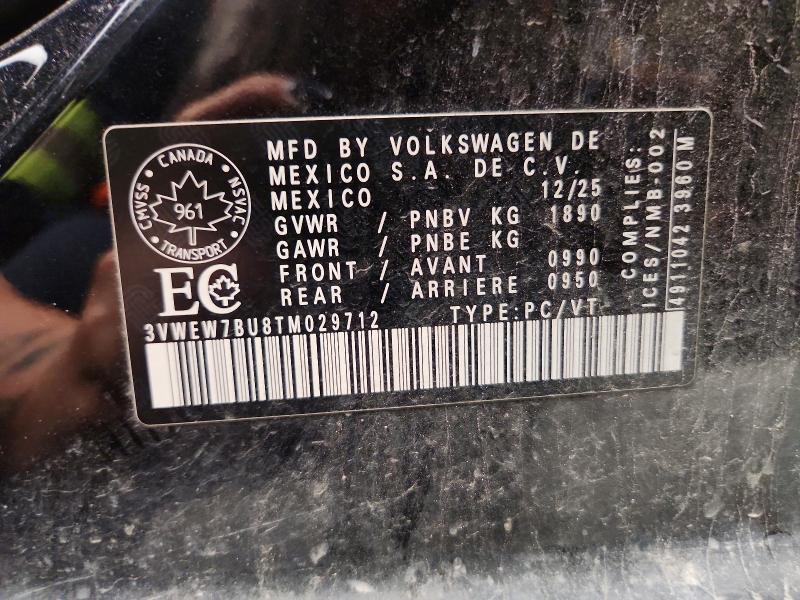 Продаж на аукціоні авто 2026 Volkswagen Jetta, vin: 3VWEW7BU8TM029712, номер лоту: 60483906