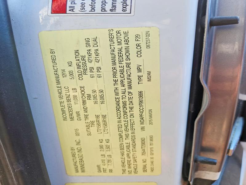 Aukcja sprzedaży 2015 Mercedes-benz Sprinter, vin: WDAPF4CC1F9613696, numer aukcji: 58938436