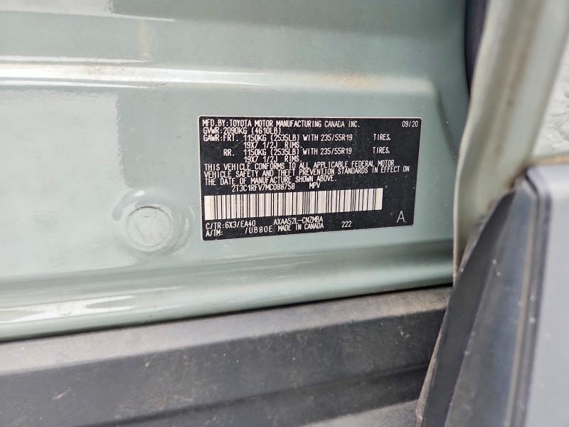 61397516 :رقم المزاد ، 2T3C1RFV7MC088758 vin ، 2021 Toyota Rav4 مزاد بيع