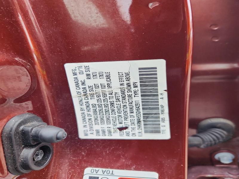 Aukcja sprzedaży 2016 Honda Cr-v, vin: 2HKRM4H55GH642911, numer aukcji: 59681306