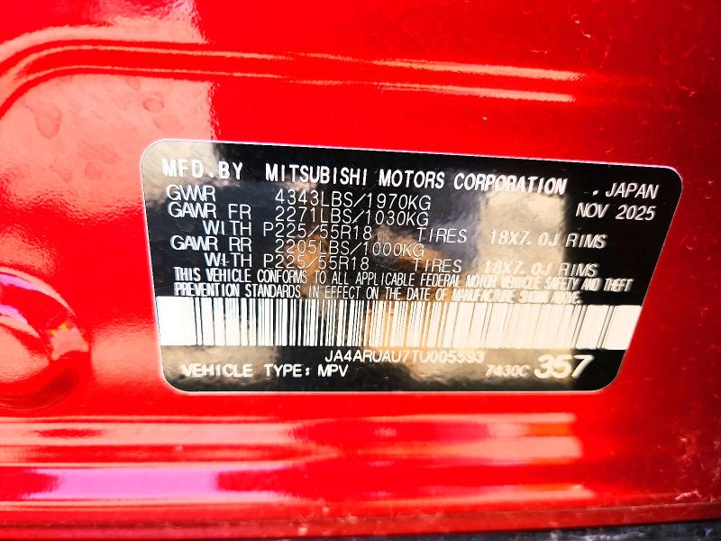 62978966 :رقم المزاد ، JA4ARUAU7TU005593 vin ، 2026 Mitsubishi Outlander Sport مزاد بيع