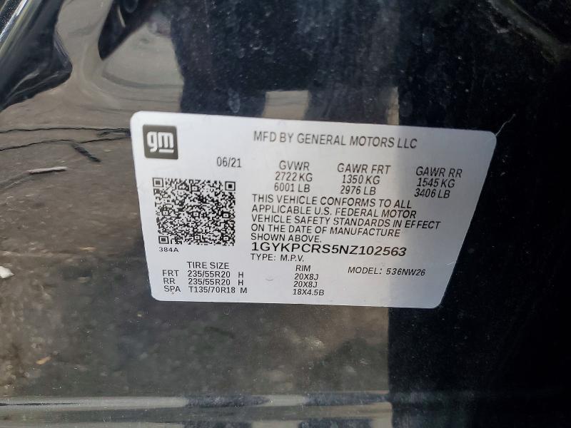 Aukcja sprzedaży 2022 Cadillac Xt6, vin: 1GYKPCRS5NZ102563, numer aukcji: 60377046